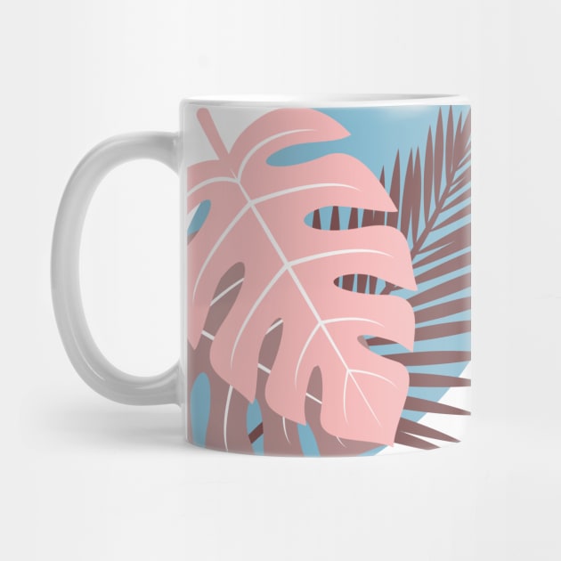 Tropical Leaves in Pastel colors by BeauLab